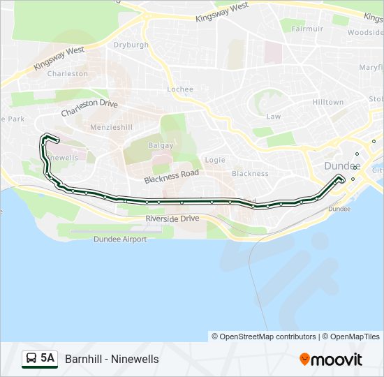 5A Bus Line Map