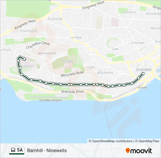 5A Bus Line Map