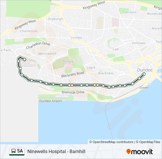 dundee bus 5 route map