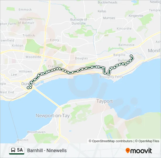 5A Bus Line Map