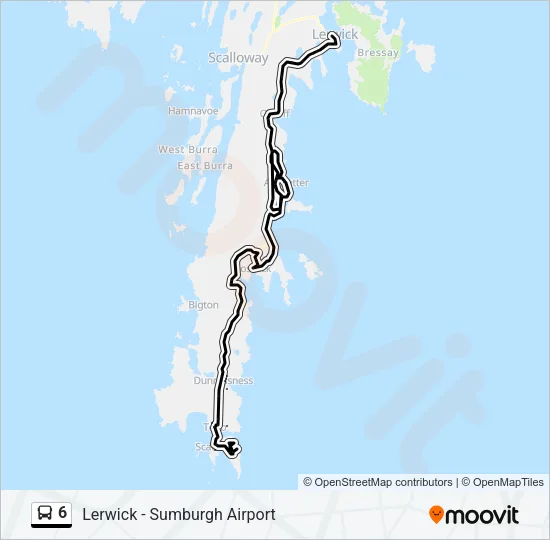 6 Bus Line Map