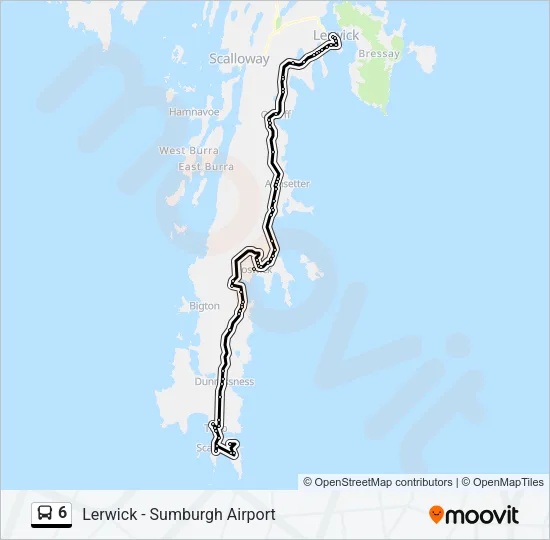 6 Bus Line Map