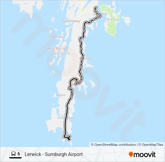 6 Bus Line Map