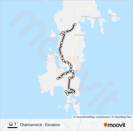 7 Bus Line Map