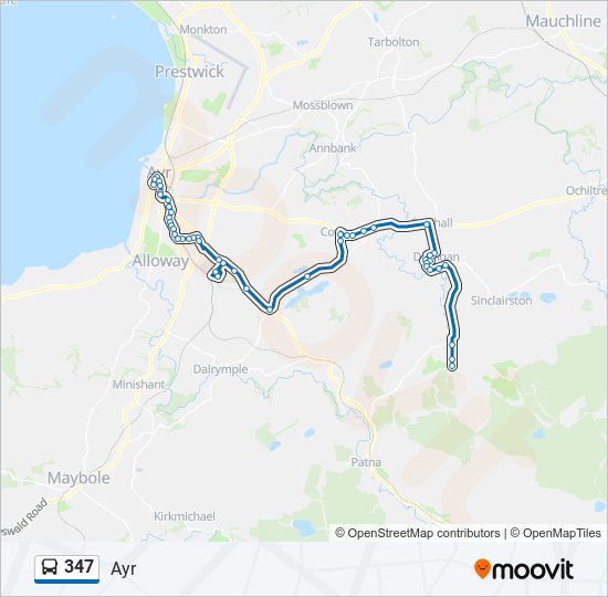 347 bus Line Map