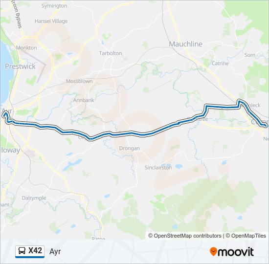 X42 bus Line Map