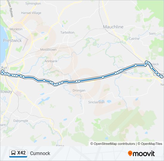 X42 bus Line Map