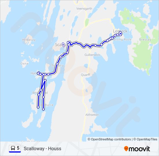 5 Bus Line Map