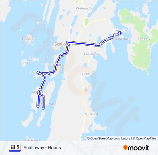 5 Bus Line Map