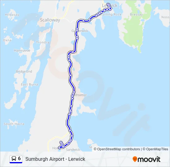 6 Bus Line Map