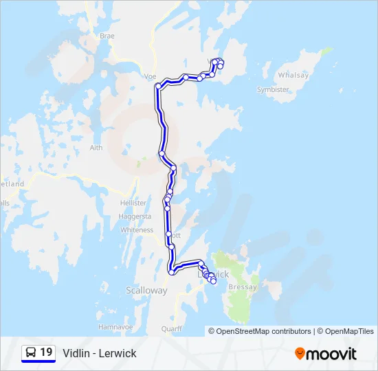 19 Bus Line Map