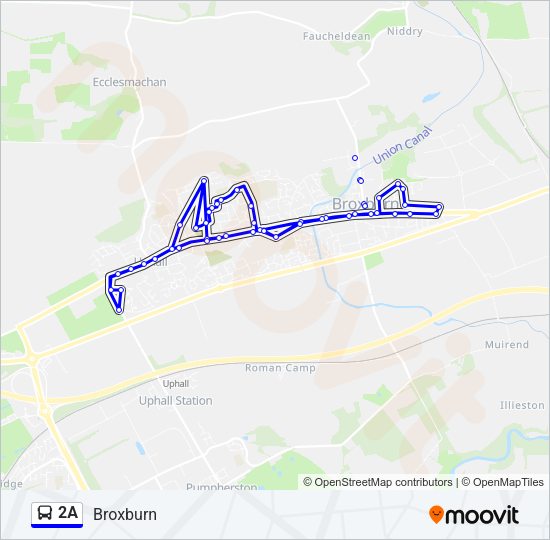 2A Bus Line Map