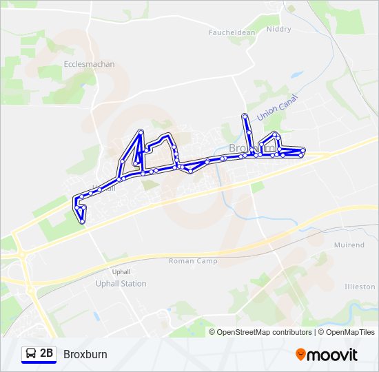 2B bus Line Map