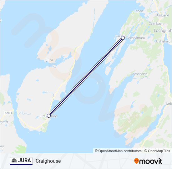 JURA Ferry Line Map