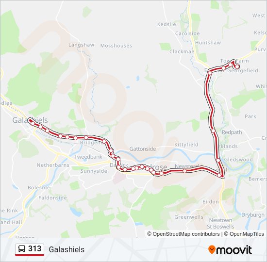 313 bus Line Map