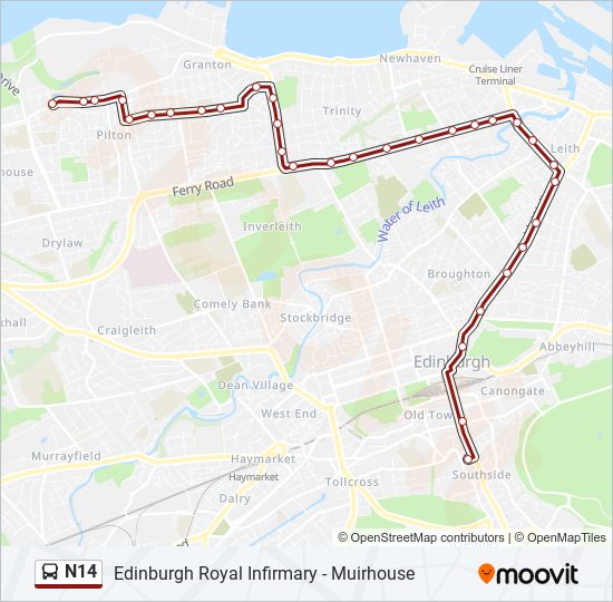 n14 Route: Schedules, Stops & Maps - South Side (Updated)