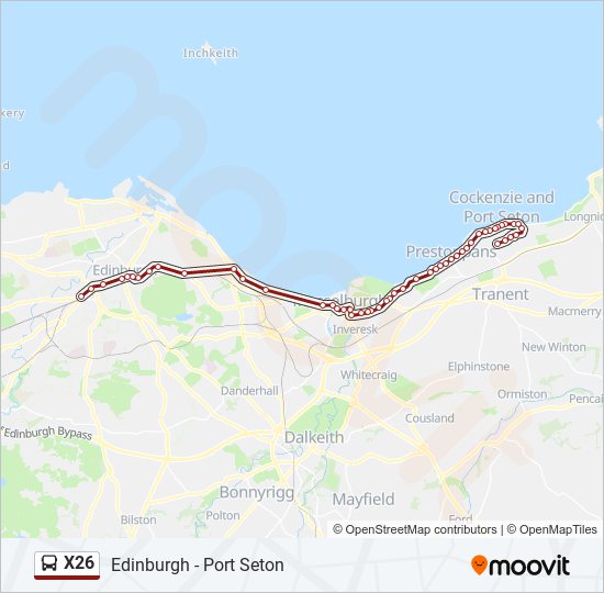 X26 bus Line Map