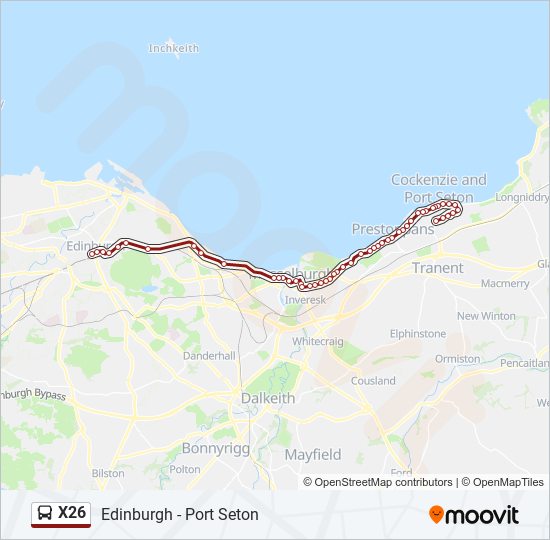 X26 bus Line Map