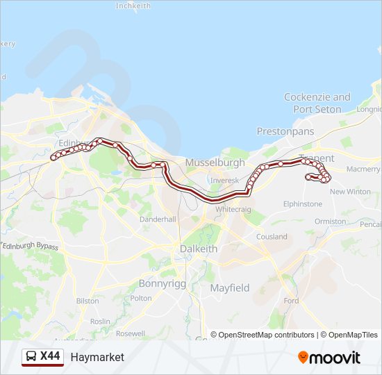X44 Bus Line Map