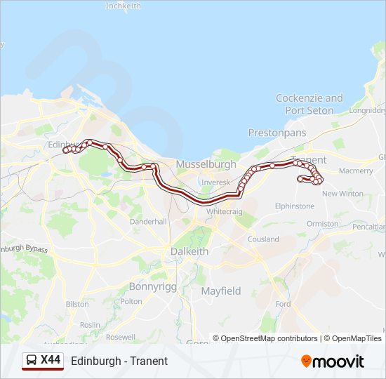 X44 bus Line Map