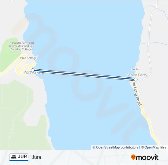 JUR Ferry Line Map