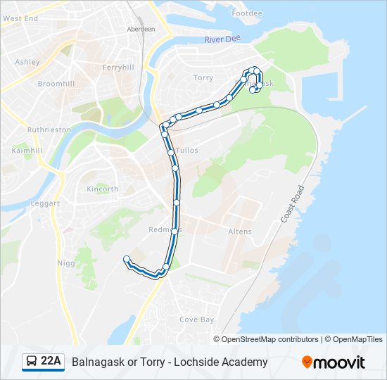 22A Bus Line Map