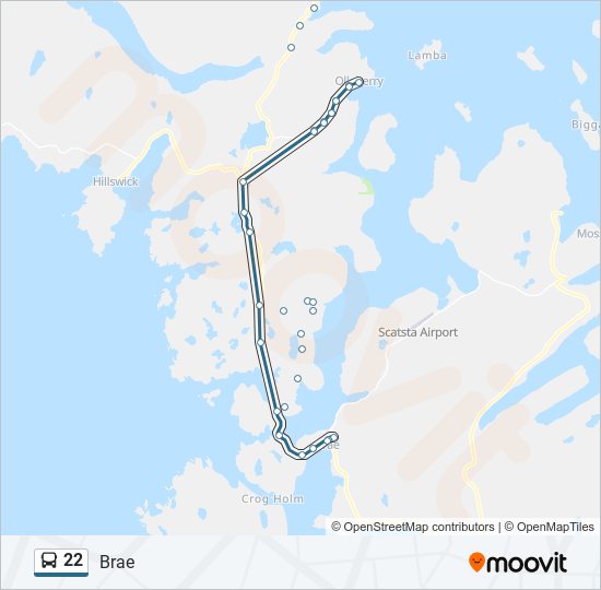 22 bus Line Map