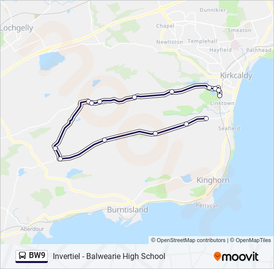 BW9 Bus Line Map