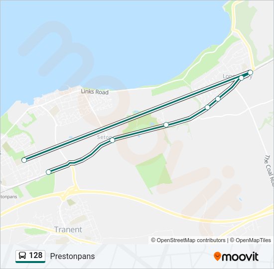 128 Bus Line Map