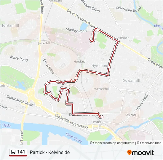 141 Bus Line Map
