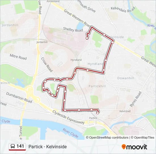 141 Bus Line Map