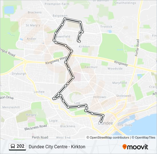 202 bus Line Map