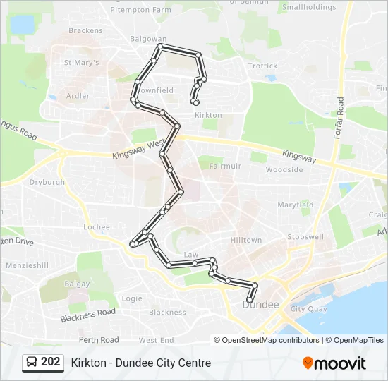 202 Bus Line Map