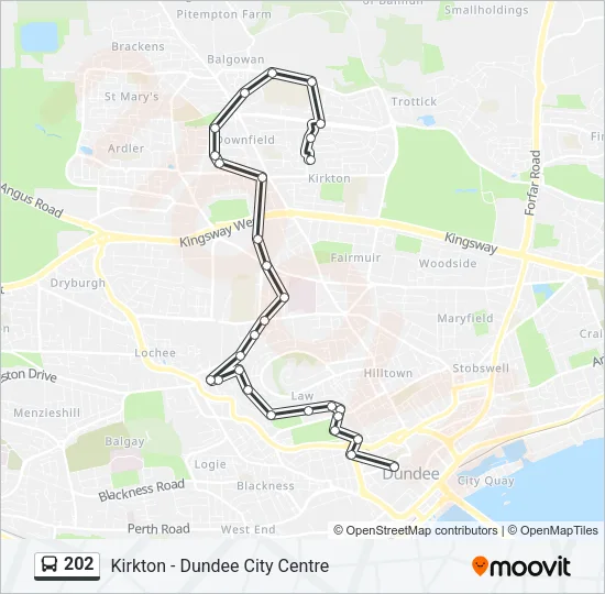 202 Bus Line Map