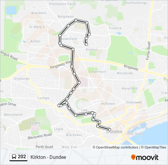 202 Route: Schedules, Stops & Maps - Kirkton (Updated)