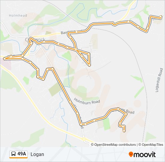 49A bus Line Map