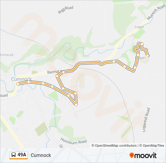 49A bus Line Map