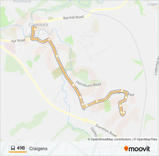 49B Bus Line Map