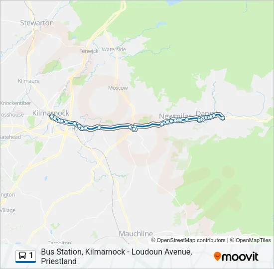 1 Bus Line Map