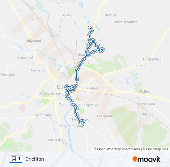 1 bus Line Map