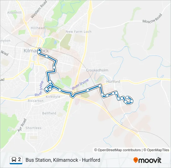 2 Bus Line Map