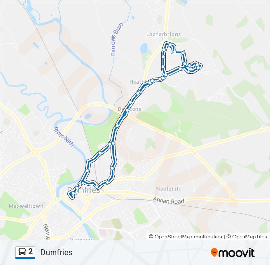 2 Route Schedules, Stops & Maps Dumfries (Updated)