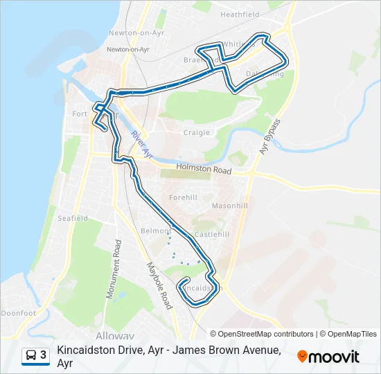 3 Bus Line Map