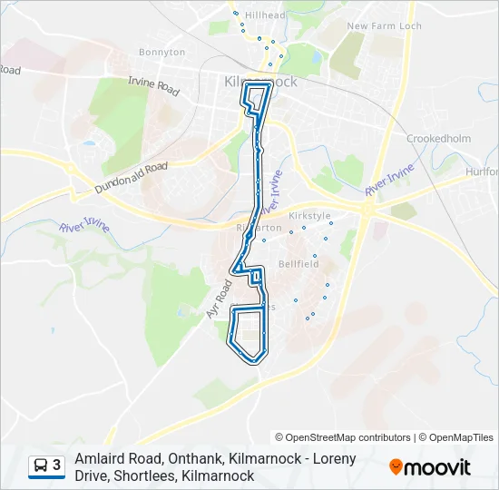 3 Bus Line Map