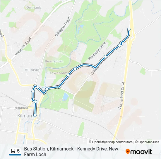 5 Bus Line Map