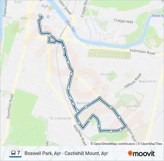 7 Bus Line Map