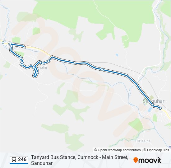 246 bus Line Map