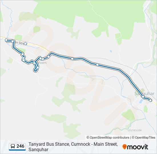 Bus 246 Route Map 246 Route: Schedules, Stops & Maps - Kirkconnel (Updated)