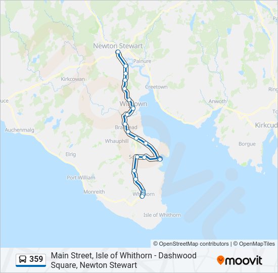 359 Bus Line Map
