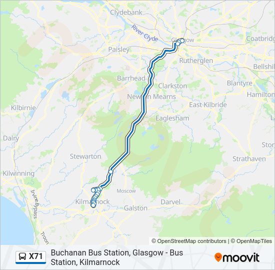 X71 bus Line Map